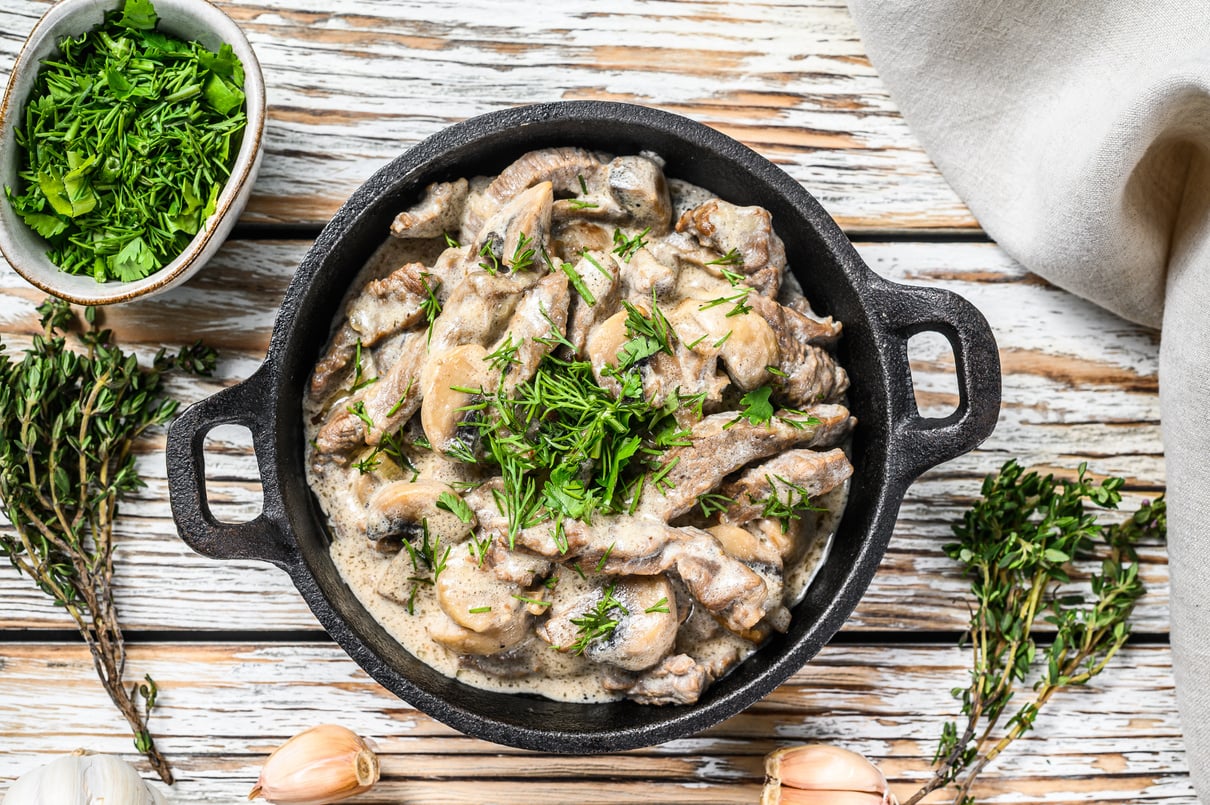 Beef Stroganoff with Mushrooms 